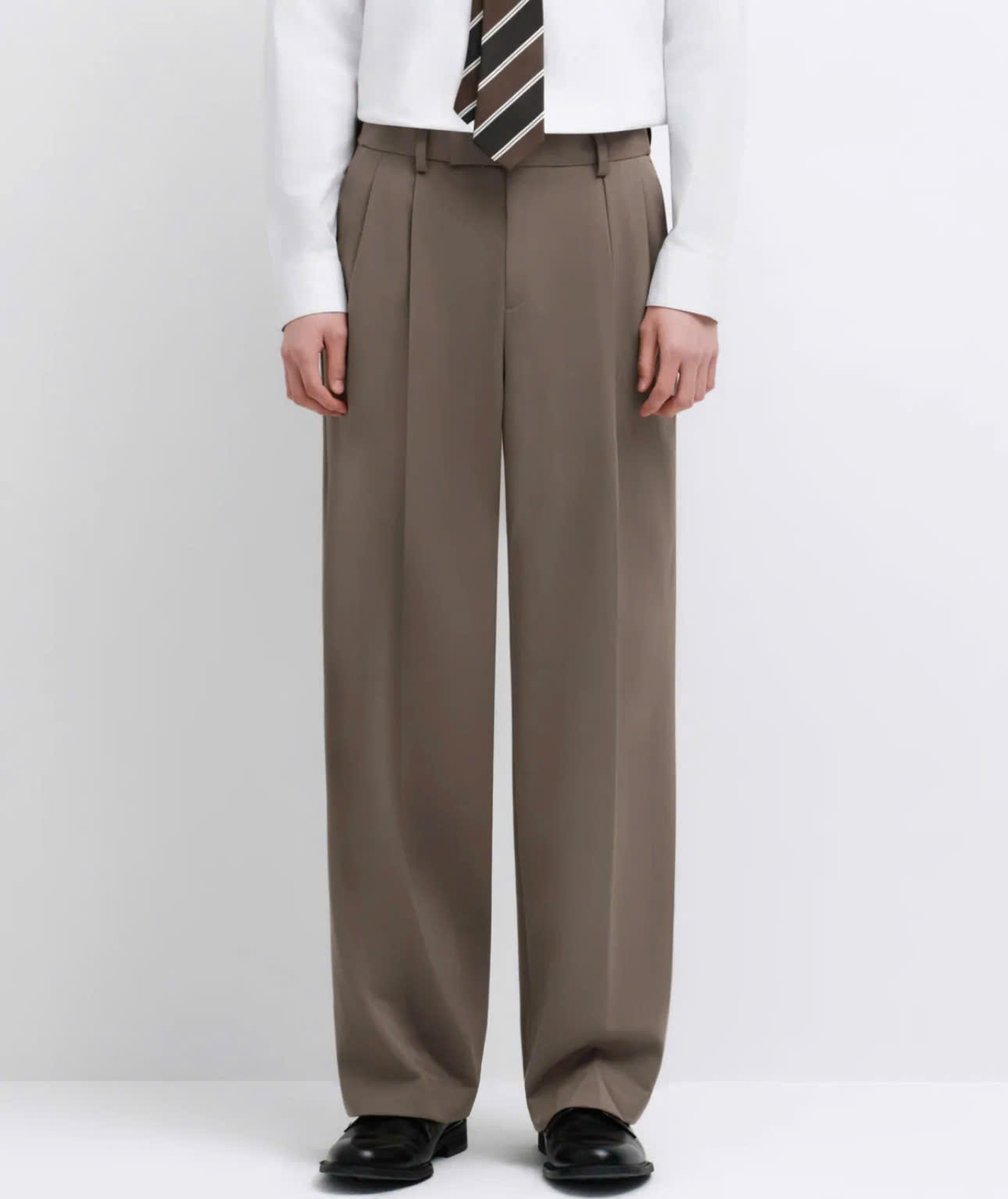 PANTS / Real Wide Hidden Banding Slacks